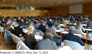 PrepCom 1, UNESCO, Paris, Dec. 5, 2011