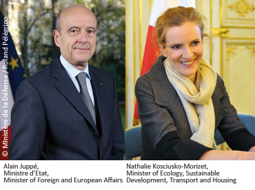 Alain Juppé, Ministre d’Etat, Minister of Foreign and European Affairs and Natalie Kosciusko-Morizet, Minister of Ecologie, Sustainable Development, Transport and Housing 